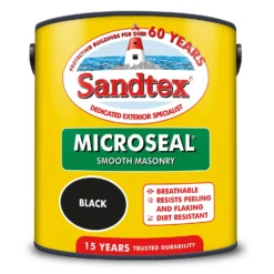 Sandtex® Ultra Smooth Masonry Paint Black - 2.5L -Keter Store 12806289 1804871255885295