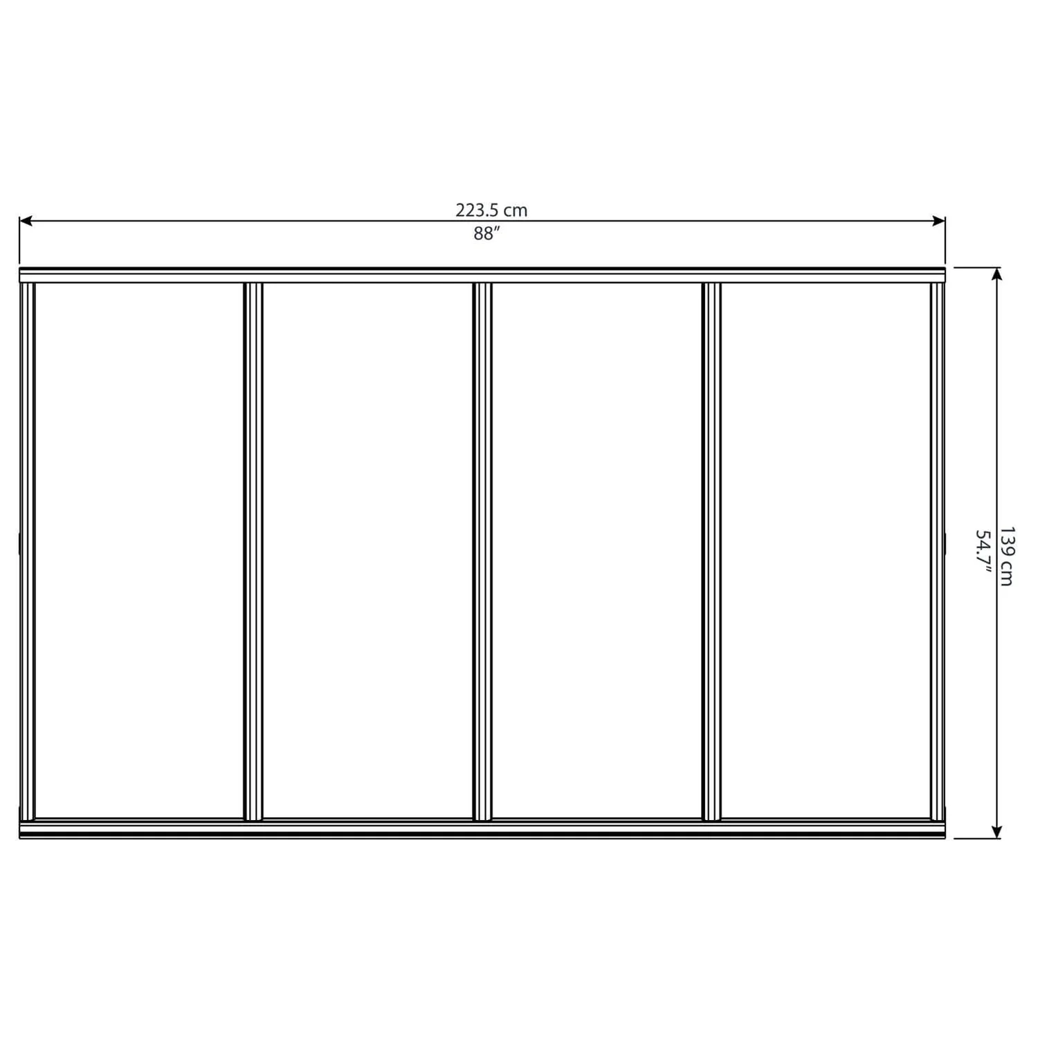 Palram - Canopia Canopy Bordeaux 2230 White Clear Palram - Canopia Canopy Bordeaux 2230 White Clear -Keter Store 12807320 1944833216591069