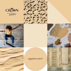 Crown Walls & Ceilings Matt Emulsion Paint Egyptian Sand - 5L -Keter Store 12807742 5084969531675785