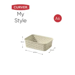 Curver My Style A6 Rectangular Plastic Storage Organiser - Vintage White -Keter Store 12807791 1084833169267404