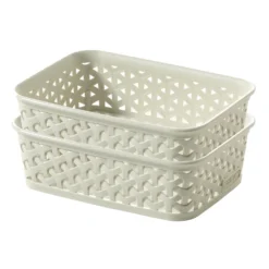 Curver My Style A6 Rectangular Plastic Storage Organiser - Vintage White -Keter Store 12807791 7044833168983943