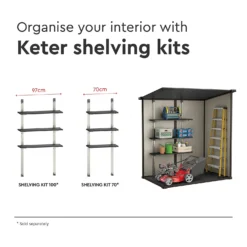 Keter Manor 6 X 4ft Outdoor Garden Pent Storage Shed - Beige/Brown -Keter Store 12808002 1605036177192040