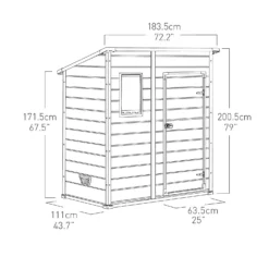 Keter Manor 6 X 4ft Outdoor Garden Pent Storage Shed - Beige/Brown -Keter Store 12808002 2075036177226321