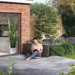 Keter Marvel Plus Outdoor Garden Storage Box 270L - Brown -Keter Store 12808515 1375055071386887