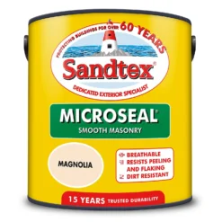 Sandtex® Ultra Smooth Masonry Paint Magnolia - 2.5L -Keter Store 12809045 1494871046824139