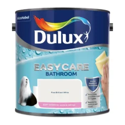 Dulux Easycare Bathroom Pure Brilliant White - Soft Sheen Paint - 2.5L -Keter Store 12809258 2034832985034035