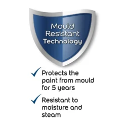 Dulux Easycare Bathroom Pure Brilliant White - Soft Sheen Paint - 2.5L -Keter Store 12809258 7664832984987514