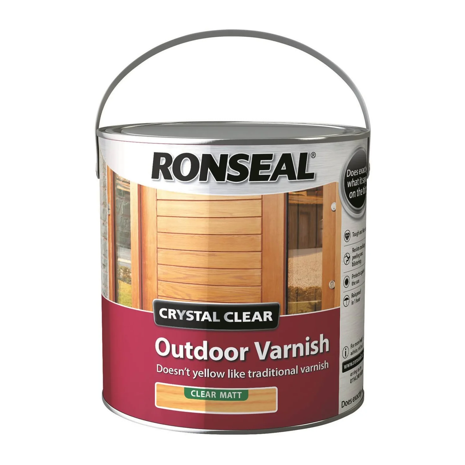 Ronseal Crystal Clear Outdoor Varnish Matt - 2.5L Ronseal Crystal Clear Outdoor Varnish Matt - 2.5L -Keter Store 12809429 6114831919025837