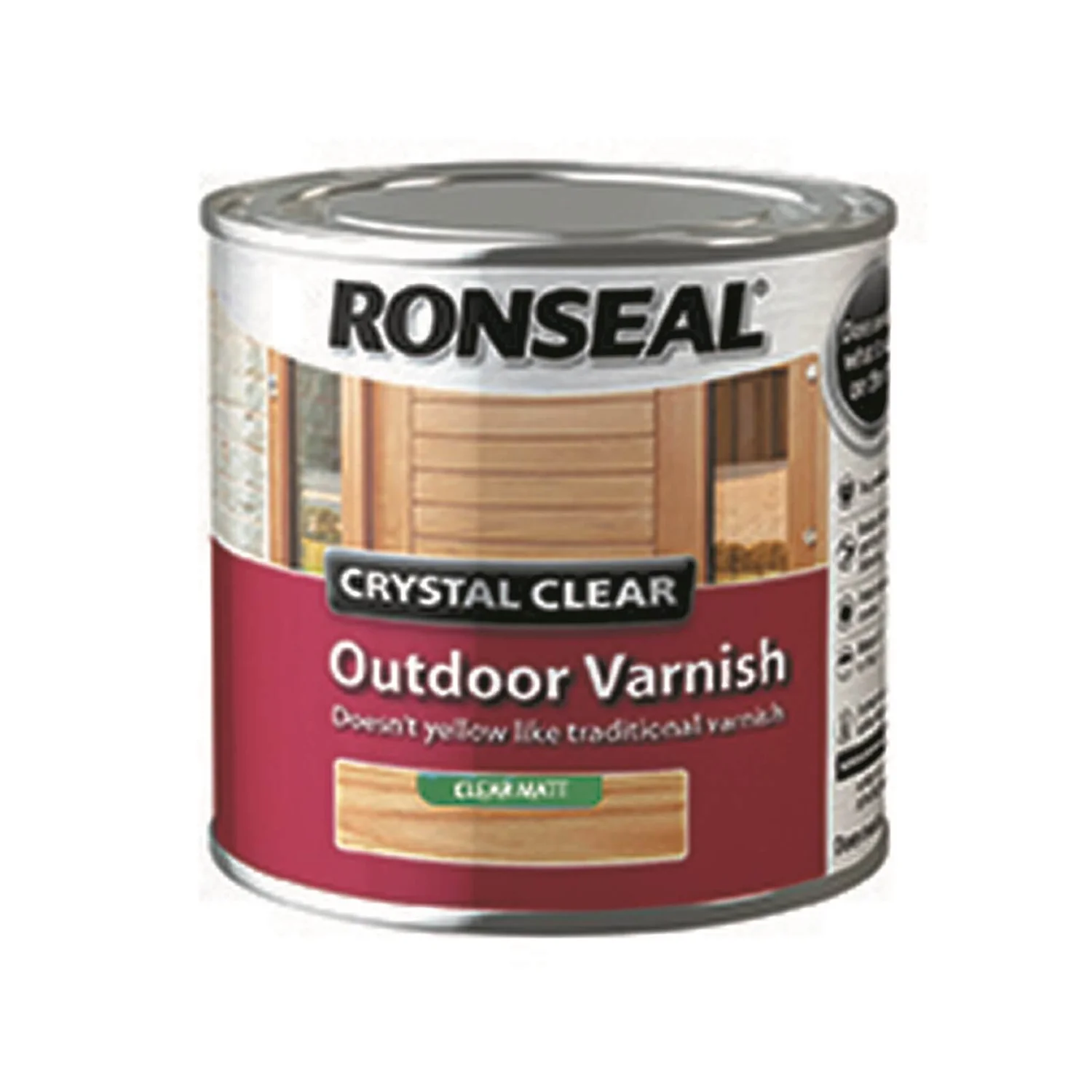 Ronseal Crystal Clear Outdoor Varnish Matt - 250ml Ronseal Crystal Clear Outdoor Varnish Matt - 250ml -Keter Store 12809431 1414831918964250