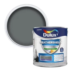 Dulux Weathershield Exterior Quick Dry Satin Paint Gallant Grey - 2.5L