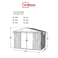 Yardmaster 10x13ft Apex Roof Metal Shed -Keter Store 12809570 1714832954364207