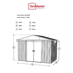 Yardmaster 10x10ft Apex Roof Metal Shed -Keter Store 12809571 1664832954962026