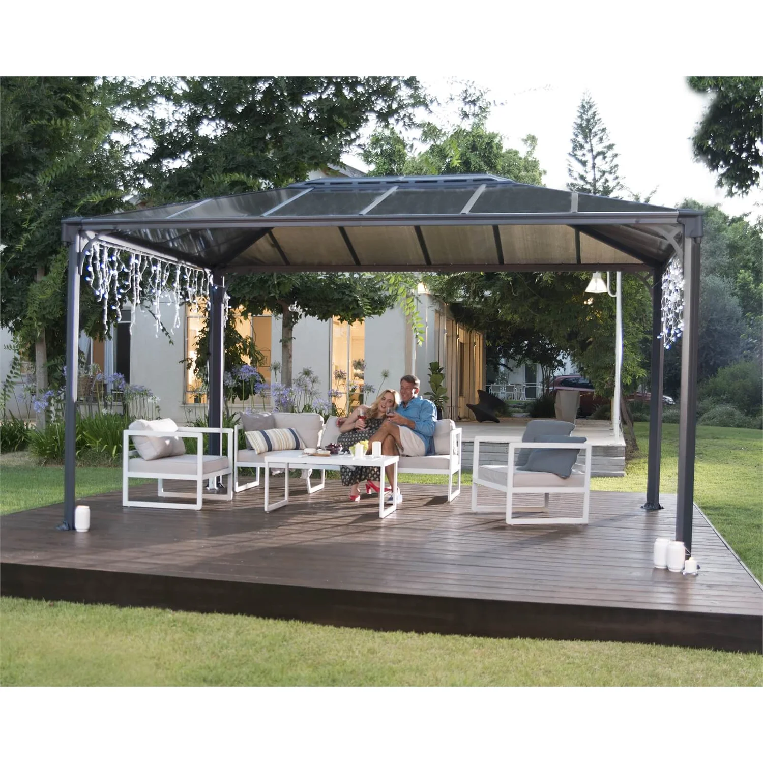 Palram - Canopia Martinique 4300 Garden Gazebo Grey Bronze Palram - Canopia Martinique 4300 Garden Gazebo Grey Bronze -Keter Store 12810742 1664833198869433