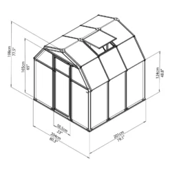 Palram 6 X 6ft Canopia Eco Grow Greenhouse - Green -Keter Store 12810863 1014833197349927