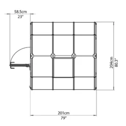 Palram 6 X 6ft Canopia Eco Grow Greenhouse - Green -Keter Store 12810863 1644833197223081