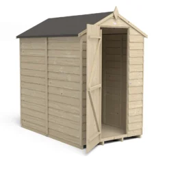 Forest Overlap 6 X 4ft Pressure Treated Apex Shed - No Window -Keter Store 12810887 8474833194391630