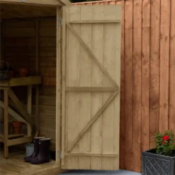 Forest Overlap 6 X 4ft Pressure Treated Apex Shed - No Window -Keter Store 12810887 9874833194714259