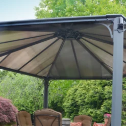 Palram - Canopia Monaco Hexagonal Garden Gazebo Grey -Keter Store 12810973 6544924172961429