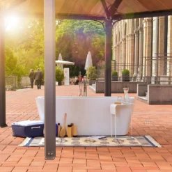 Palram - Canopia Monaco Hexagonal Garden Gazebo Grey -Keter Store 12810973 6594924172899470