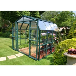 Palram 8 X 8ft Canopia Grand Gardener Greenhouse - Green -Keter Store 12810982 1384833199979265