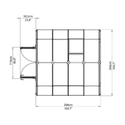 Palram 8X8Canopia Hobby Gardener Greenhouse - Green -Keter Store 12811083 2024833196508433