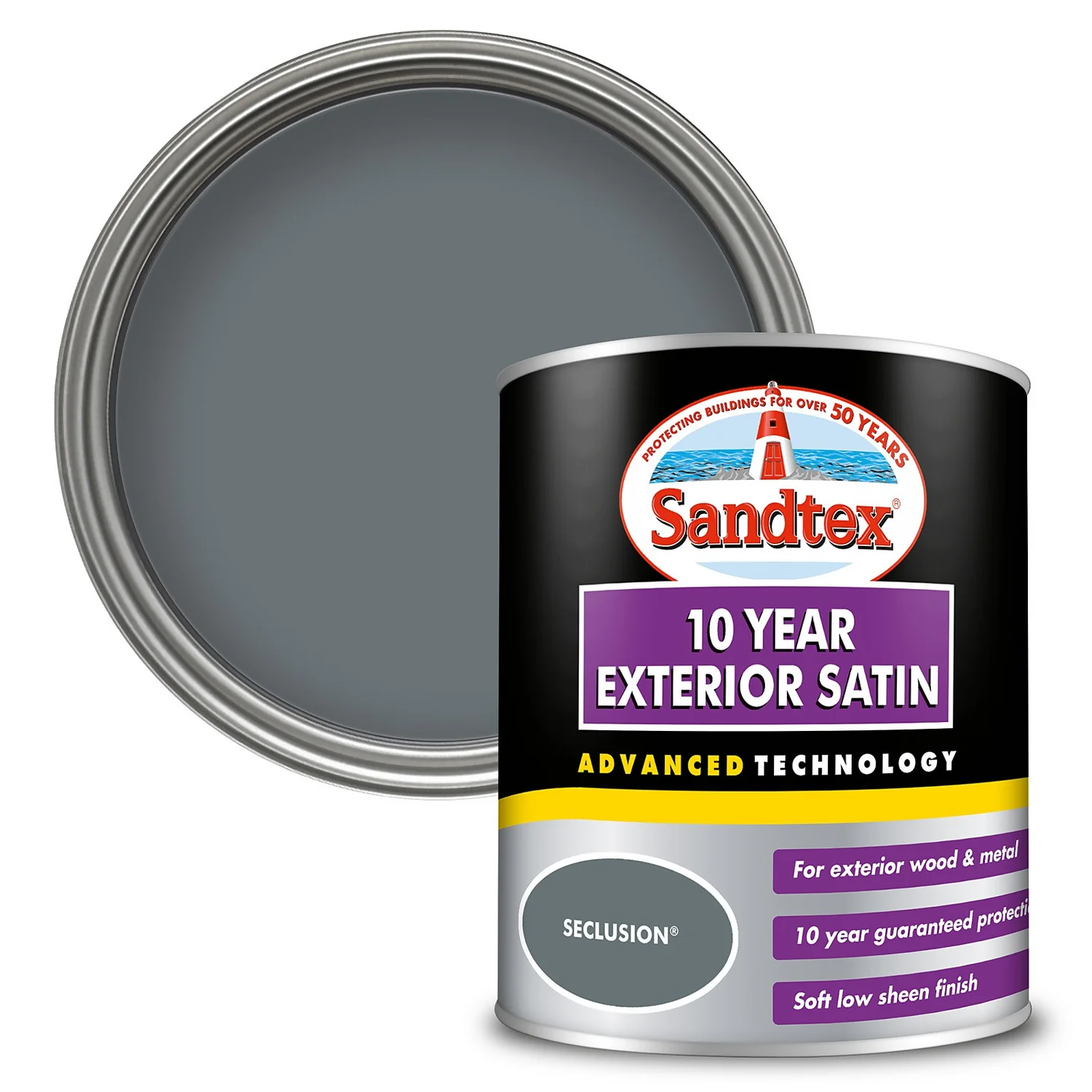 Sandtex® Exterior 10 Year Satin Paint Seclusion - 750ml Sandtex® Exterior 10 Year Satin Paint Seclusion - 750ml -Keter Store 12811156 5254871314624461