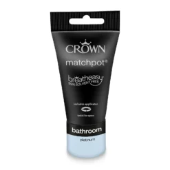 Crown Breatheasy Bathroom Mid Sheen Paint Platinum - Tester 40ml -Keter Store 12813929 4654857364567899