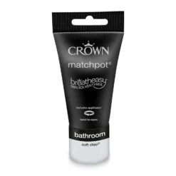 Crown Breatheasy Bathroom Mid Sheen Paint Soft Steel - Tester 40ml -Keter Store 12814051 1304857364674489