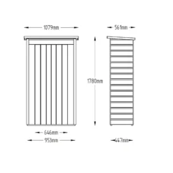 Forest Garden Wooden Tall Shiplap Pent Garden Store -Keter Store 12814360 7754832980510941