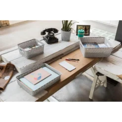 Curver My Style Small Rectangular Plastic Storage Basket - Grey - 4L -Keter Store 12814407 1484832987411541