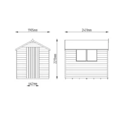 8x6ft Forest Wooden Overlap Pressure Treated Apex Shed -incl. Installation -Keter Store 12814916 4274832992147161