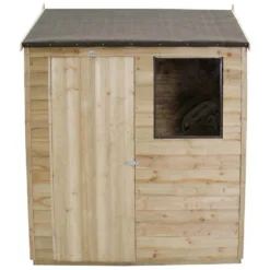 6x4ft Forest Wooden Overlap Pressure Treated Reverse Apex Shed -incl. Installation 4 6x4ft Forest Wooden Overlap Pressure Treated Reverse Apex Shed -incl. Installation -Keter Store 12815051 1424846118501154