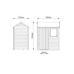 6x4ft Forest Wooden Overlap Pressure Treated Reverse Apex Shed -incl. Installation 8 6x4ft Forest Wooden Overlap Pressure Treated Reverse Apex Shed -incl. Installation -Keter Store 12815051 5034846118602170