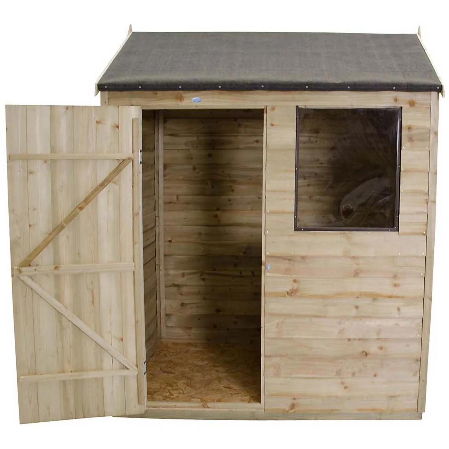 6x4ft Forest Wooden Overlap Pressure Treated Reverse Apex Shed -incl. Installation 6x4ft Forest Wooden Overlap Pressure Treated Reverse Apex Shed -incl. Installation -Keter Store 12815051 7454846118471703