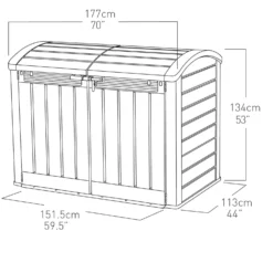 Keter Store It Out Ultra Outdoor Garden Storage Shed - Beige & Brown - 2000L -Keter Store 12815621 9184833203934891