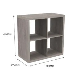 Clever Cube 2x2 Storage Unit - Grey Oak -Keter Store 12816001 6645023383832989