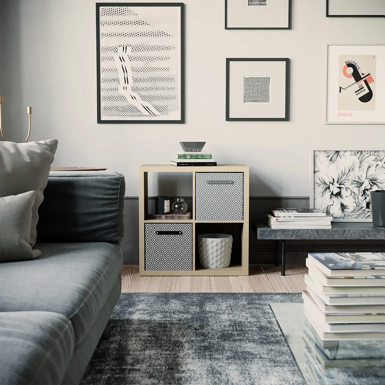 Clever Cube 2x2 Storage Unit - Oak Clever Cube 2x2 Storage Unit - Oak -Keter Store 12816153 6184929107204184