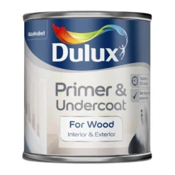 Dulux Wood Primer And Undercoat Pure Brilliant White - 250ml -Keter Store 12817285 1844833170366556