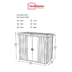 Yardmaster 6x4ft Hercules Deluxe Pent Metal Shed -Keter Store 12817548 1464833224289072