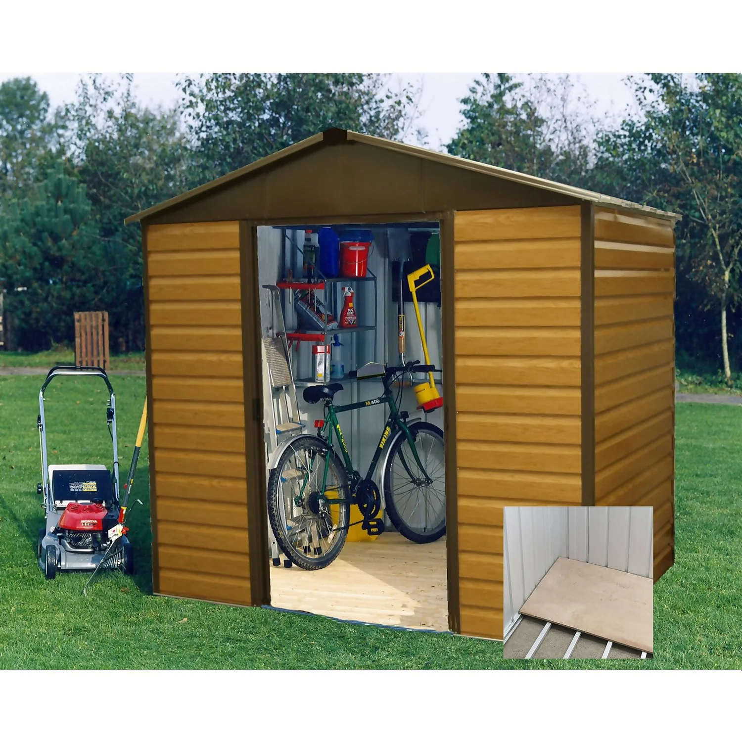 Yardmaster 8x6ft Woodgrain Shed & Floor Frame Yardmaster 8x6ft Woodgrain Shed & Floor Frame -Keter Store 12817670 8774924205451804