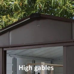 Yardmaster 10x6ft Woodgrain Metal Shed -Keter Store 12817673 1195040006010458