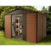 Yardmaster 10x6ft Woodgrain Metal Shed
