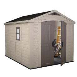 Keter Factor 8 X 11ft Outdoor Garden Apex Storage Shed - Beige/Brown -Keter Store 12817718 1354895623422864