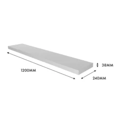 Floating Shelf - White Matt -1200 X 240 X 38mm -Keter Store 12817720 1554976219298882