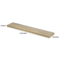 Floating Shelf - Sanoma Oak - 1200 X 240 X 38mm -Keter Store 12817803 2214964085530238