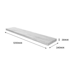 Floating Shelf - Grey Oak - 1200 X 240 X 38mm -Keter Store 12817804 8614976219095332