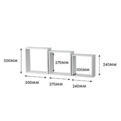 3 Wall Cubes - Matt White -Keter Store 12817822 1884976219094987