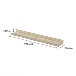 Flexi Storage Decorative Shelving Photo Shelf - Sanoma Oak - 900x35x100mm -Keter Store 12817966 2834967466390222