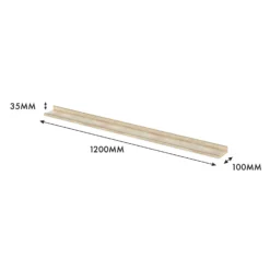 Flexi Storage Decorative Shelving Photo Shelf - Sanoma Oak - 1200x35x100mm -Keter Store 12817974 6494967466194820