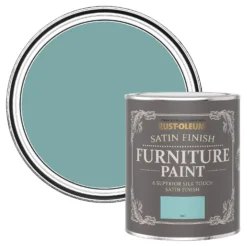Rust-Oleum Satin Furniture Paint - Teal - 750ml